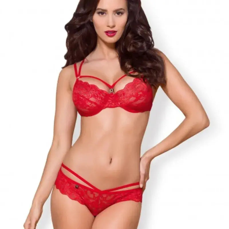 ensemble sexy hole rouge - Rouge Frisson, Boutique Erotique en Ligne