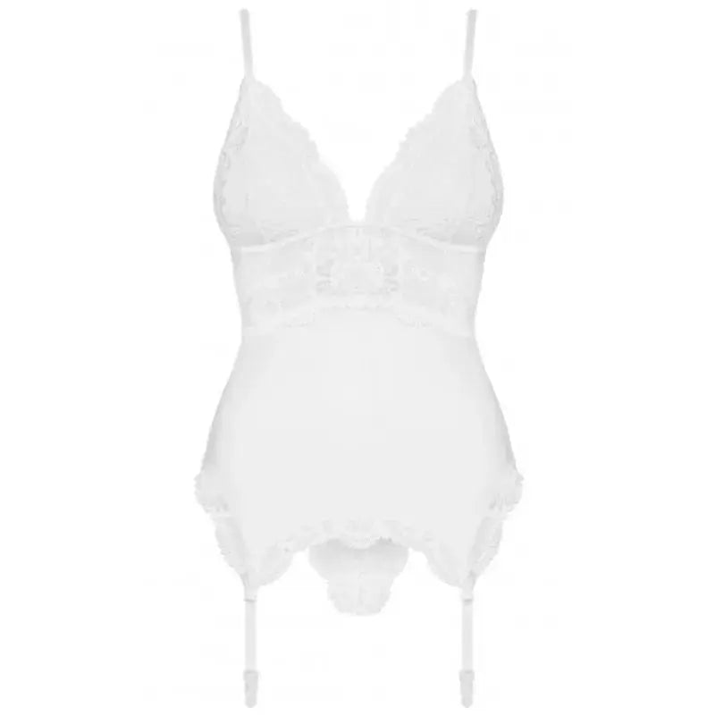 Guêpière la blanche - Rouge Frisson, Boutique Erotique en Ligne