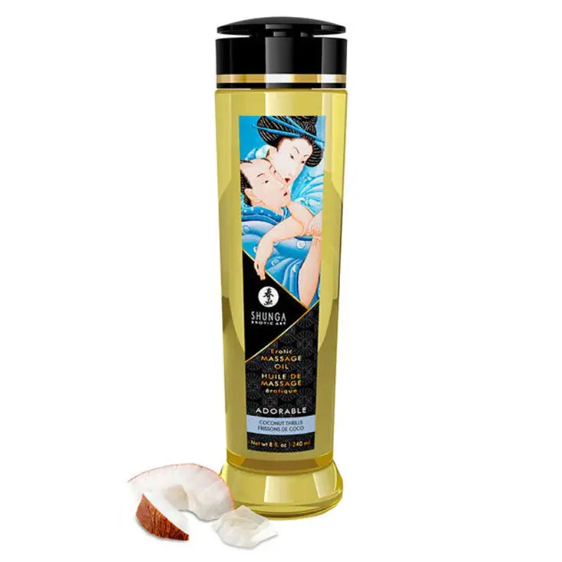 huile massage adorable shunga - Rouge Frisson, Boutique Erotique en Ligne