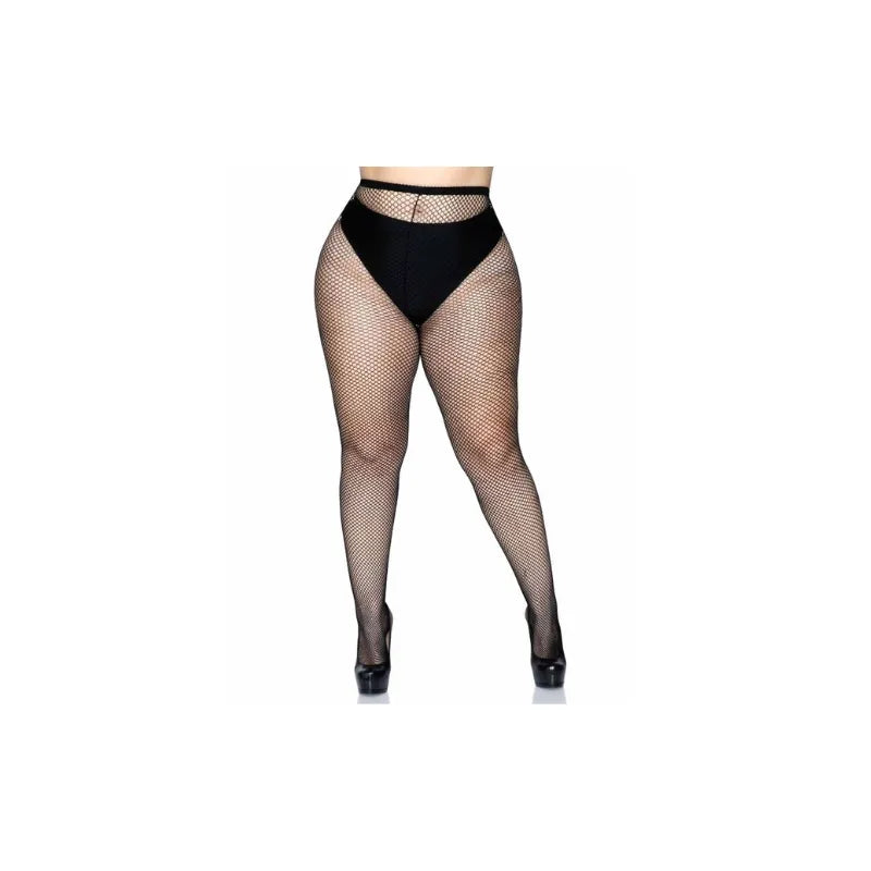 collant resille grande taille - Rouge Frisson, Boutique Erotique en Ligne