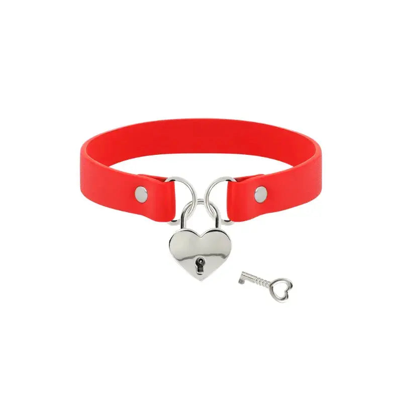 collier coeur cadenas - Rouge Frisson, Boutique Erotique en Ligne