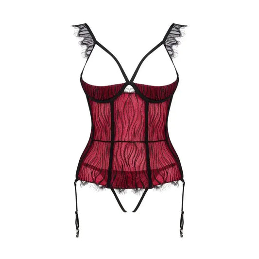 ensemble corset string denissa - Rouge Frisson, Boutique Erotique en Ligne