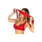 masque bandeau satin rouge - Rouge Frisson, Boutique Erotique en Ligne