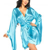 samira peignoir sexy turquoise - Rouge Frisson, Boutique Erotique en Ligne